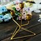 2 Gold 3 arm Geometric Metal Taper Candle Holders Triangle Base Party Events